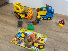 LEGO DUPLO 10812 TRUCK & TRACKED EXCAVATOR 26PCS - Complete