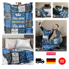 Flanell-Decke f&uuml;r M&auml;nner 150x130cm Geschenk Um