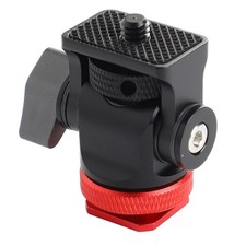 Camera Mount Tripod Head Cold Shoe Adapter Aluminum Alloy 1/4 Inch Screw Fo JXOE