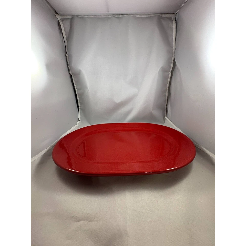 Винтажное немецкое сервировочное блюдо из красной вишни Waechtersbach  - Изображение 3 из 4