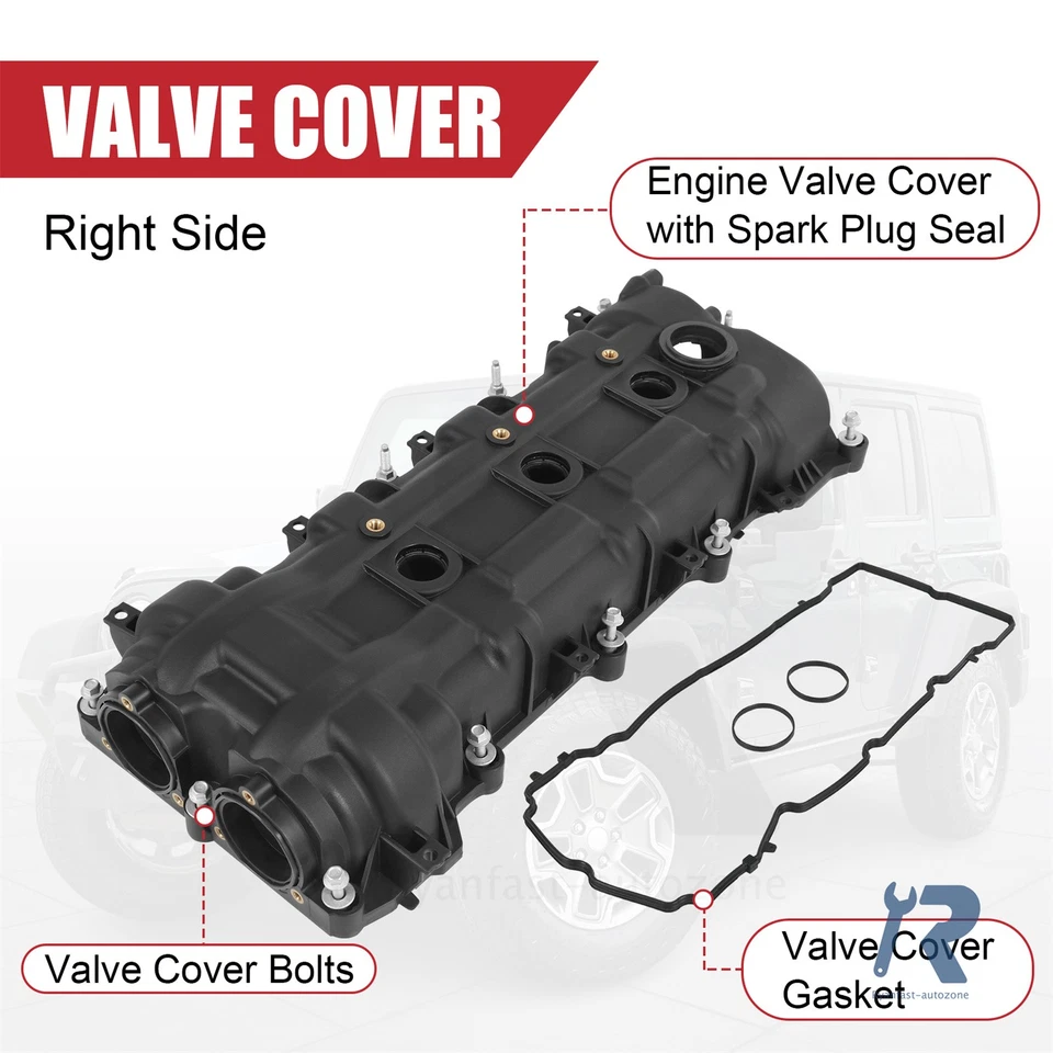 Valve Cover Passenger Right Side Hand for Dodge Charger Jeep Cherokee 5184068AN Foto 2 de 4