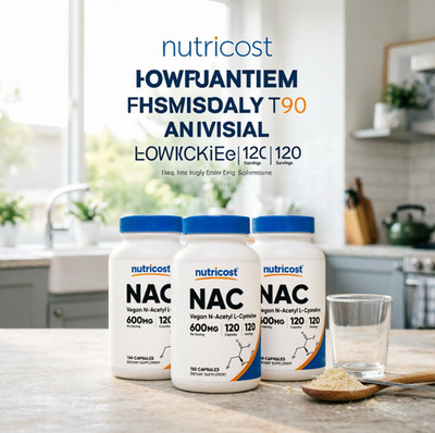 3-Pack Nutricost NAC 600mg N-Acetyl L-Cysteine 360 Vegan Caps Total