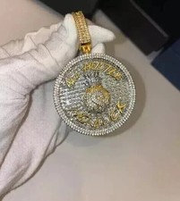 Customize Letter Pendant 14K Yellow Gold Plated 3.30Ct Round Cut Moissanite