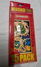 MagnaFun Wooden Magnetic Numbers 15 Pack New