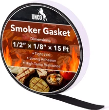 15 Ft High Heat Smoker Gasket for BBQ – Self-Stick Grill Seal Tape
