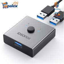 USB 3.0 Switch 2 PC Aluminium Bi-direktionaler USB Umschalter 2