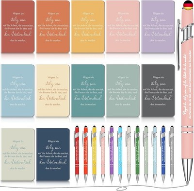 Tenare 12 Set Dankeschön Geschenk für Kollegen Lehrer Kleine Inspirierende N