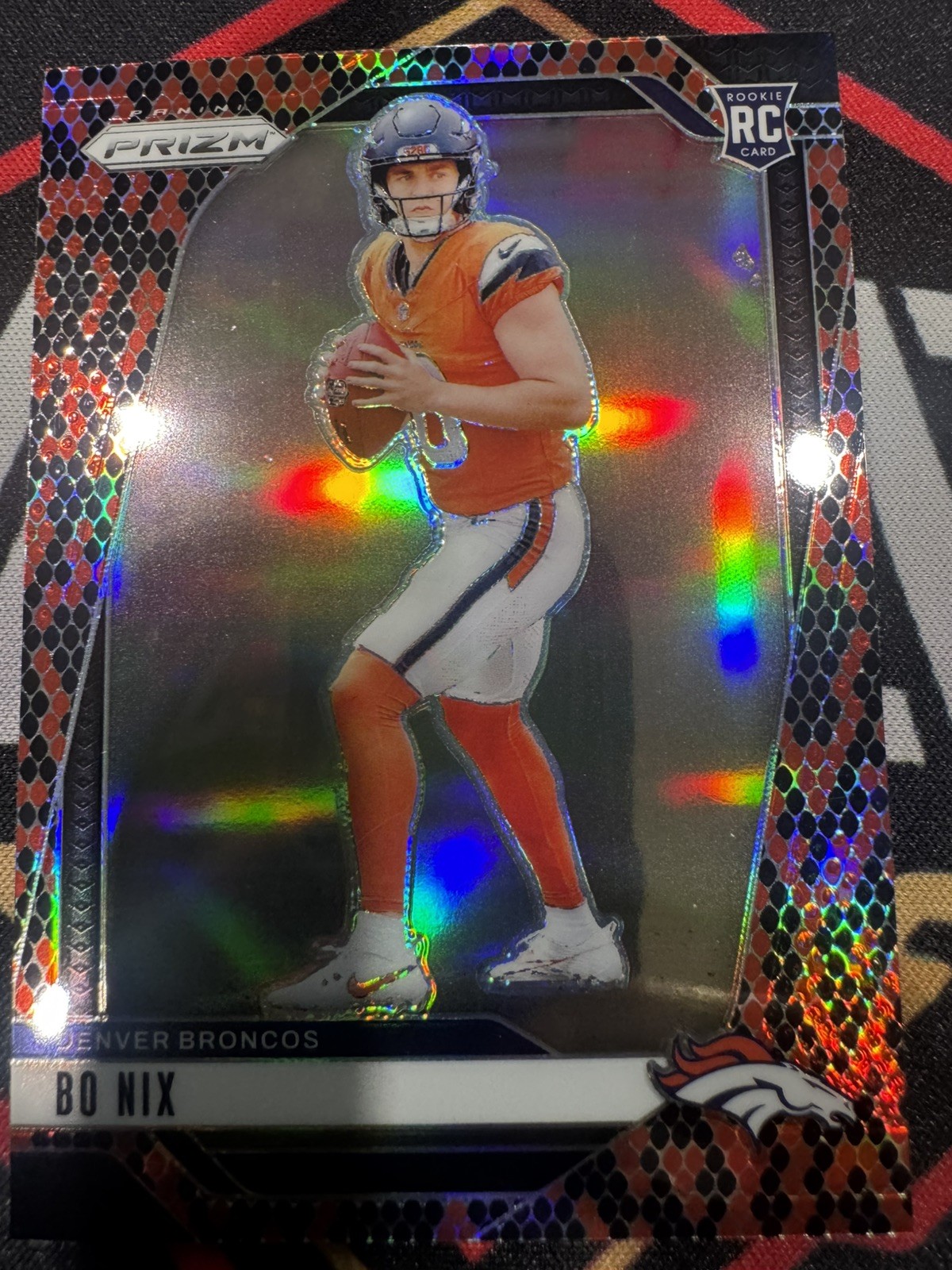 2024 Panini Prizm - Rookies Bo Nix #309 Snake Skin Prizm (RC)