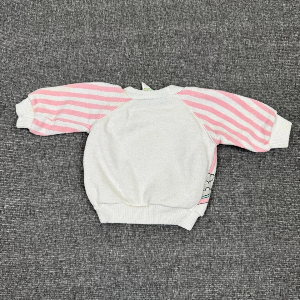 Vintage Disney Babies Minnie Mouse Sweatshirt Baby 0-6M Pullover Cartoon 80s - Image 4 of 4