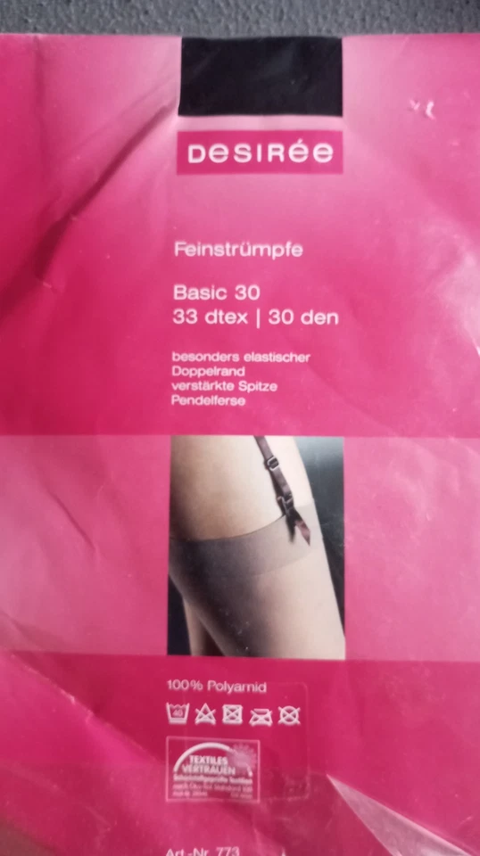 Desiree Strapstrümpfe,Schwarz,Neu,Gr.40/42 - Bild 2 von 2