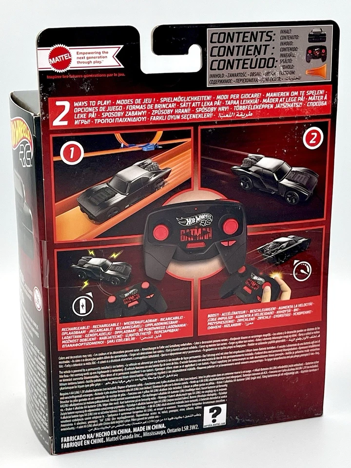 Hot Wheels BATMOBILE RC (great condition) 1:64 The Batman 2.4 GHZ Mattel 2021 - Image 2 of 3