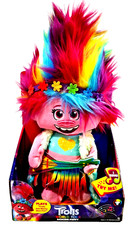 Dream Works Trolls World Tour Dancing/Singing Queen Poppy 17.5" Plush New in Box