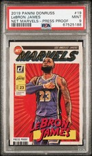 Lebron James 2019-20 Donruss Net Marvels Gold Press Proof #19 PSA 9 Mint Lakers