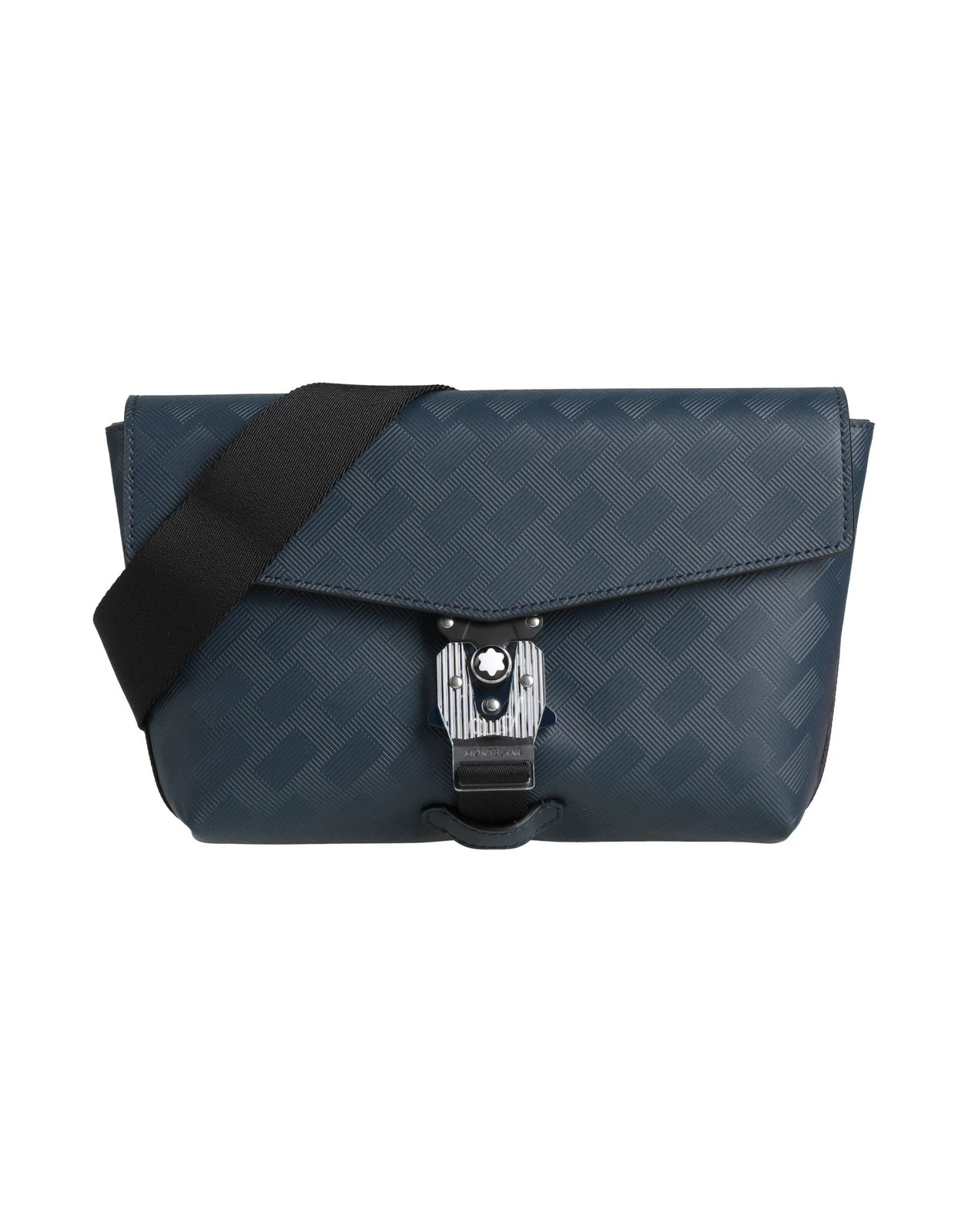 Montblanc - Men - Textured-leather Flap bag - Navy blue