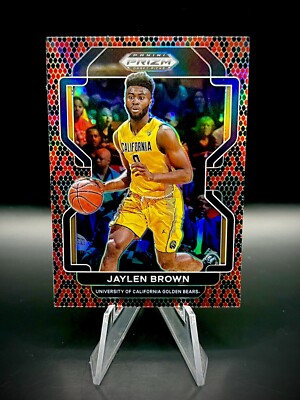  2022-23 Panini Prizm Draft Picks DP Jaylen Brown #22 Venom Snakeskin SSP