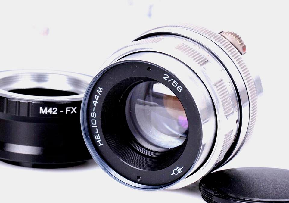 Helios 44M 58mm f/2 Soviet lens Vintage portrait lens M42 adapter FujiFilm FX - Image 2 of 4