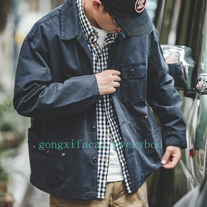 French Chore Coat Men's Hunting Jacket Work Jacket Vintage Casual