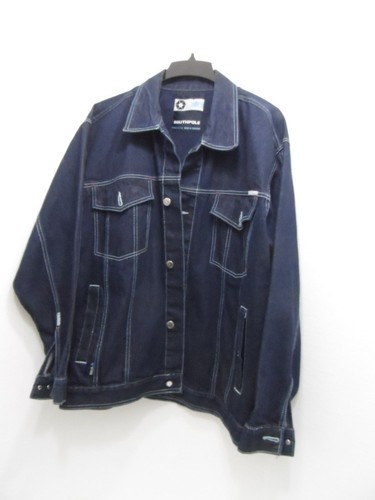 Southpole Mens Blue Jean Denim Jacket Dark Wash Button Urban Style - Size Large - Picture 3 of 8