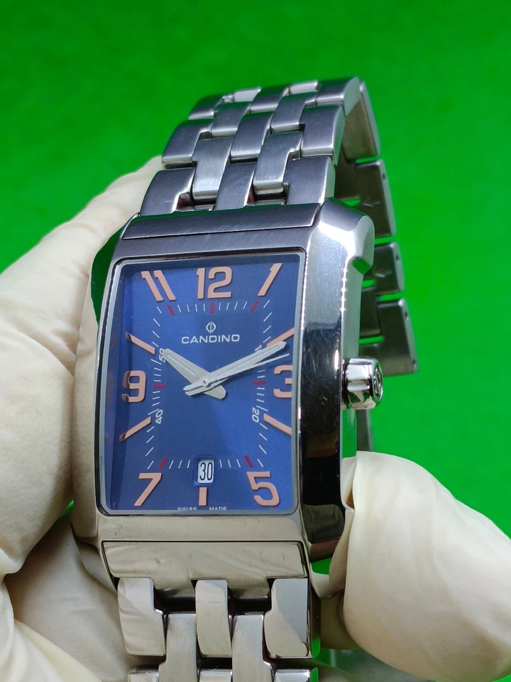 vintage Candino Watch Date Indicator for Men's blue color - Image 2 of 4