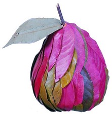 Leaf Pear Natural Country Rustic Hand Made Fruit Craft Floral Decor Filler 360f