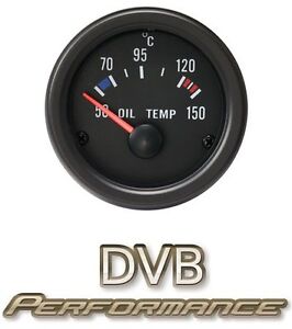 52mm Black Waterproof Oil temperature gauge ideal Kit Car or Marine 