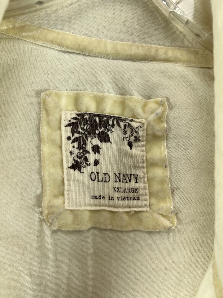 Chaquetas Sherpa Old Navy 2XL para mujer marfil invierno blanco polar bolsillos completos con cremallera Foto 2 de 4