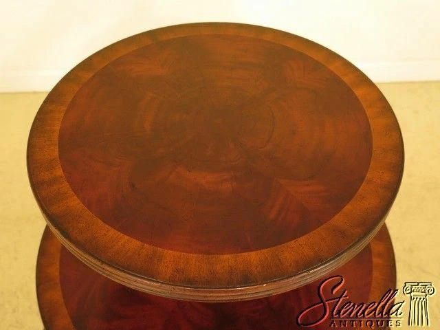 L30135EC: MAITLAND SMITH 3 Tier Mahogany Large Dumbwaiter Occasional Table Foto 3 de 4