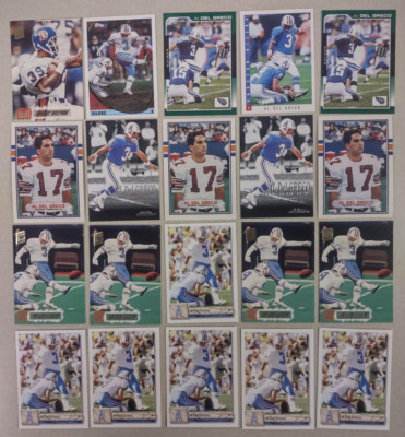 20 Card Lot of AL DEL GRECO NFL Oilers A must have for any Collector! FREE S&H!!