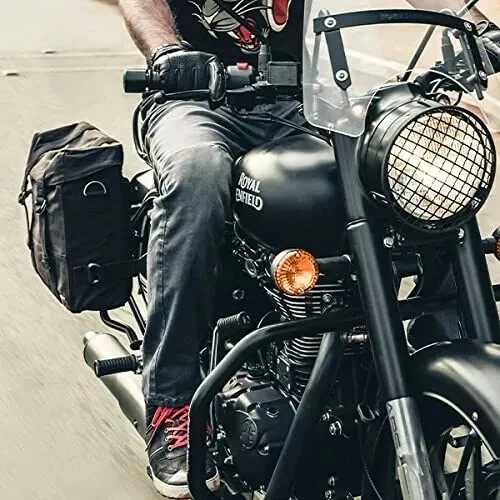 Alforjas militares ROYAL ENFIELD derecha, negras, 350/500 C5 ajuste clásico para Foto 3 de 4