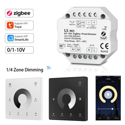 0/1-10V Tuya Zigbee LED Dimmer Controller 1/4 Zonen Touch Fernbedienung fr Lampe