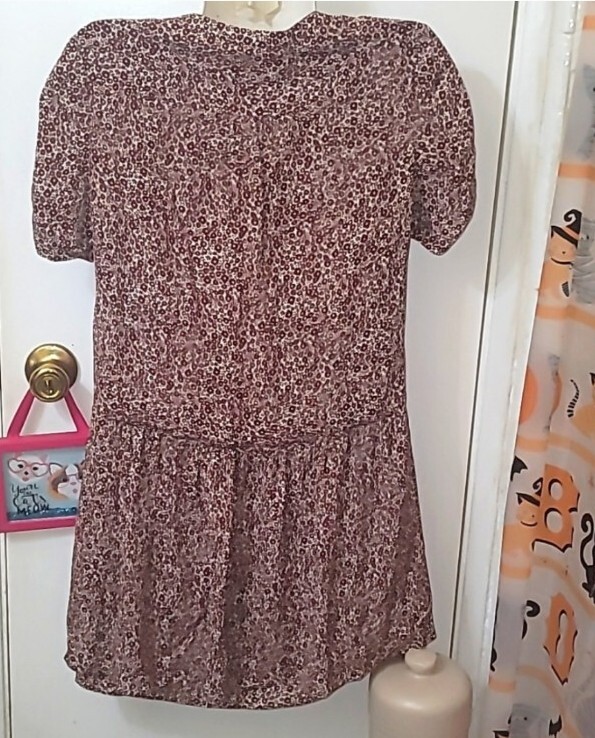 Burberry★素敵!Floral Print Silk-Lined Mini Dress Burberry Brit Silk Dress Women's Size 4 Micro Floral Print