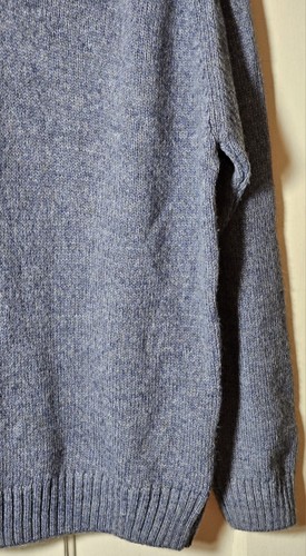 Mauro Sergio Sweater Men XL Blue Soft Wool Blend Pullover V-Neck Lagenlook Cabin - Picture 10 of 21