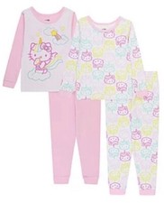 Hello Kitty Toddler Girls 4 Pc Pajama Set Size 4T NWT