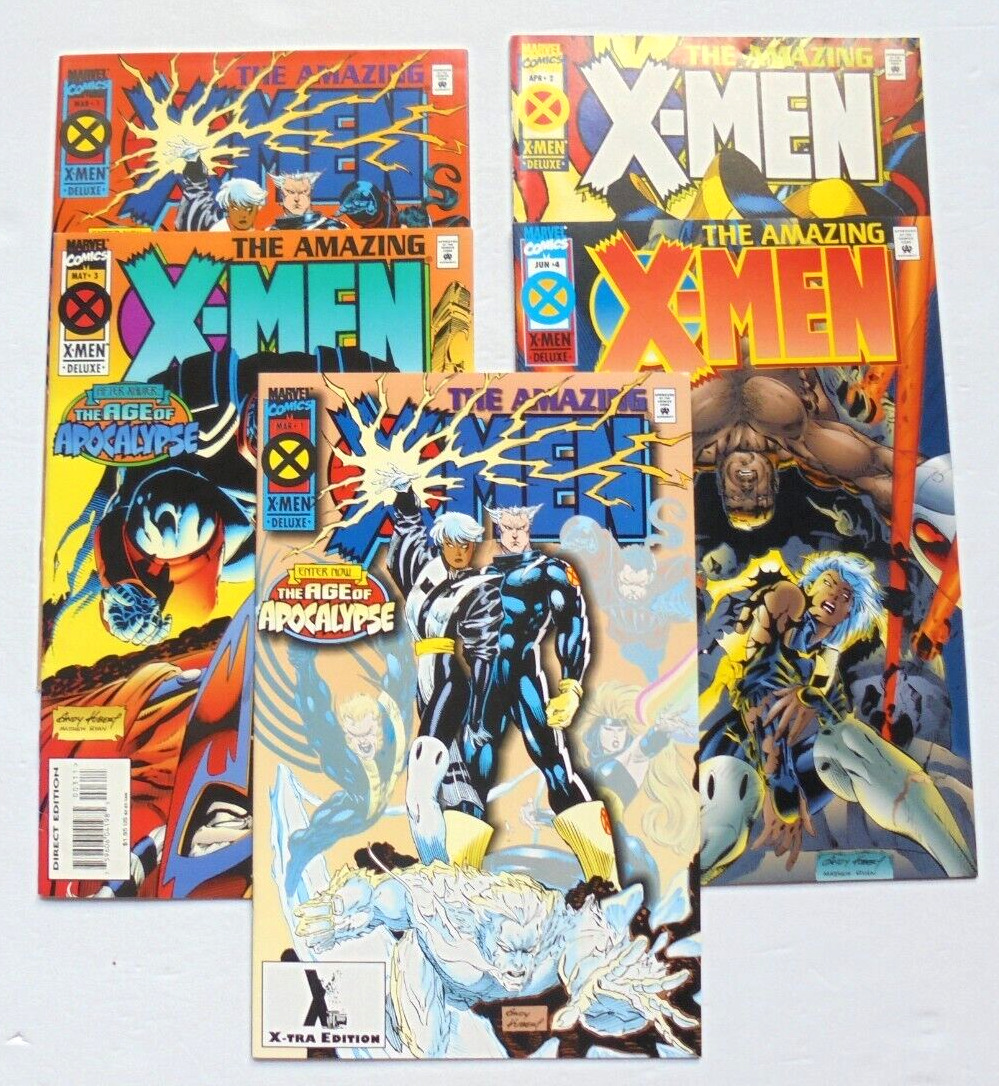 Marvel The amazing X-Men #1-4 Complete Set The Age of Apocalypse (2 dif. # 1's)