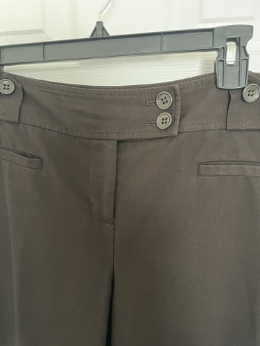 Ann Taylor LOFT Size 10Pants Marisa Trousers Brown Wide Flare Leg - Picture 2 of 5
