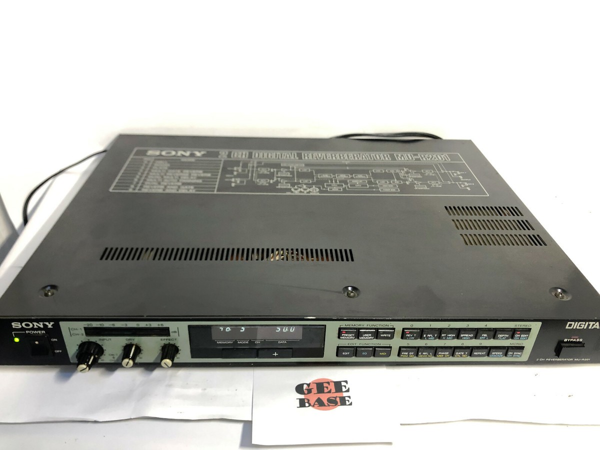Sony MU-R201 アナログリバーブ Sony MU-R201 2 Channel Digital Reverberator Digital Reverb
