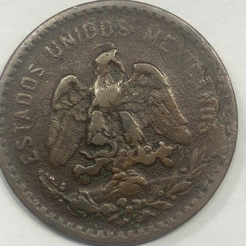 1920 Mexico Five Centavos Foreign Coin #1986 - Picture 2 of 2