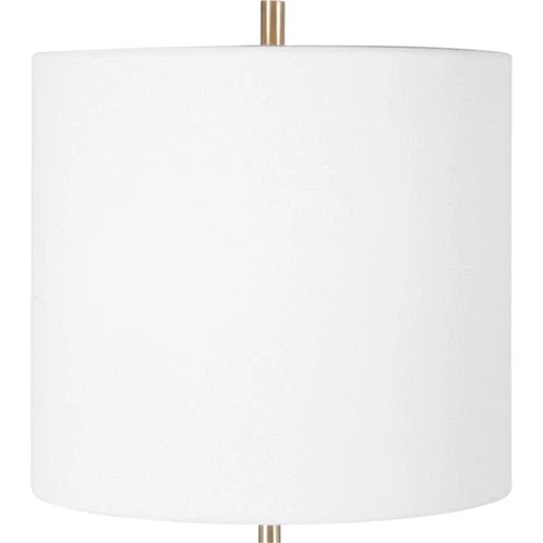 Uttermost Eloise Marble Steel and Fabric Table Lamp in White/Gray - Picture 3 of 7