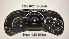 Escalade Gauge Face LED Edition for Silverado Sierra 2006 2007 Diesel Clusters