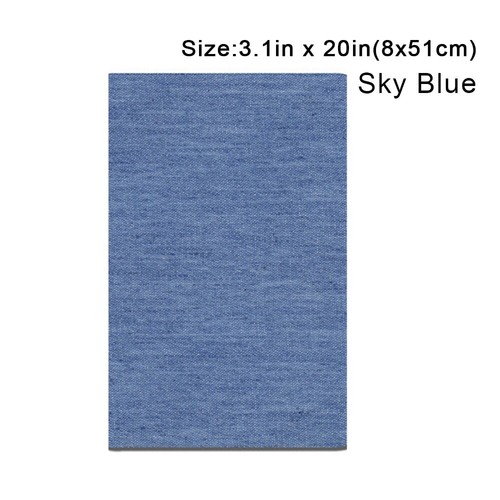 3.1in x 20in Denim Iron on Patches For DIY Clothing Bags Hats Repair Jean Patch - Picture 11 of 12