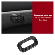 Memory Seat Switch Button Trim Decor Cover For Grand Cherokee 2011 Carbon Fiber