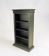 Closeout Dollhouse Miniature Black Bookcase, Bookshelf, CLA10034