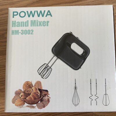 POWWA Hand Mixer,  5 Speed Electric Kitchen Handheld Mixers with 5 Food Grade