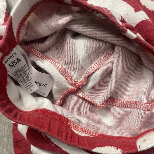 Carter’s Girl’s 2-Piece Red Valentine’s Day Hearts Snug Fit Cotton Pajamas Sz 5 - Picture 16 of 16