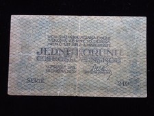 Czechoslovakia 1 Koruna 1919 h9566 Serie 210 P6 Československá Banknote Money