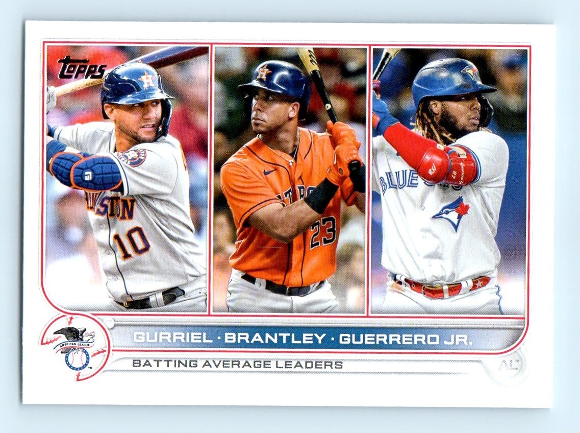 2022 Topps AL Batting Average Leaders (Yuli Gurriel/Michael Brantley
