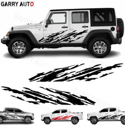 #ad Pickup Mud Splash Car Sticker For Dodge RAM Side Door Stripe Decal Vinyl Wraps $70.13