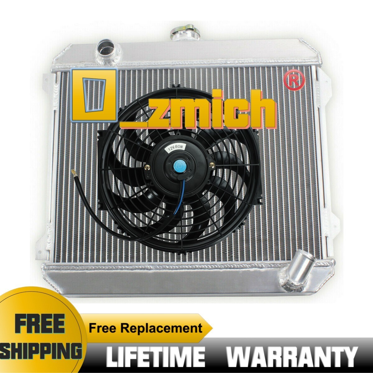 FILA Radiatore 3 file + ventola 12" per Nissan Stanza Datsun 1974 1979 510 610 620 710 720 L20B