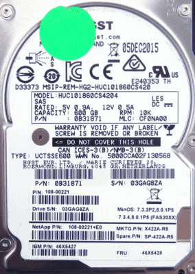 HGST HUC101860CS4204 600GB 10K SAS 12GB/s 2.5