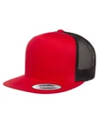 Yupoong 6006 YP Classics 5-Panel Trucker Hat Mesh Back Snapback Flat Bill Cap